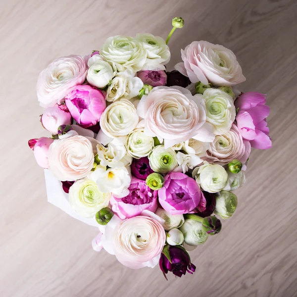 Top view of bouquet of summer flowers — Stock Photo, Image