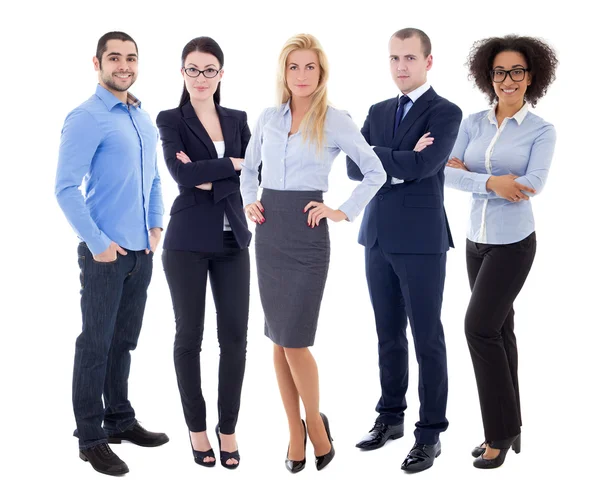 Multicultural team - full length portrait of young business peop — Stock Photo, Image