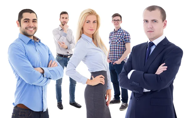 Retratos de gente de negocios aislada en blanco — Foto de Stock