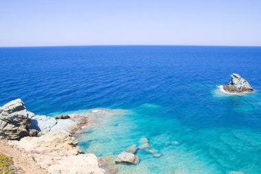 Deniz sahne Girit Adası Yunanistan