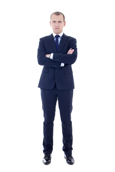 Young handsome man in business suit isolated on white — Stock Photo, Image