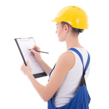 arkadan görünüşü bir şey p bina yazma genç kadın Oluşturucu