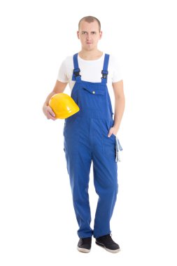 kask isolat tutan mavi üniformalı yakışıklı delikanlı Oluşturucu