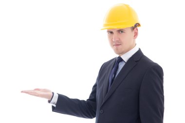 yakışıklı iş adamım veya sarı builder's kask ho mimar