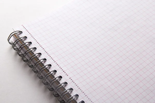 Close up of note book with checked pages — Stock Photo, Image