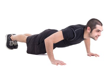 genç yakışıklı sakallı Arapça adam gönderme yapıyor spor giyim