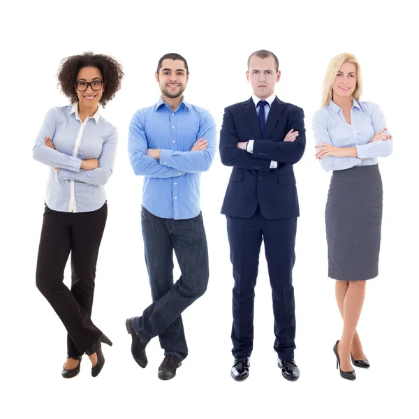 Conjunto de jóvenes empresarios aislados en blanco — Foto de Stock