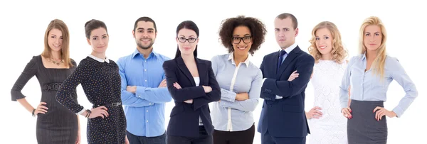 Concepto de trabajo de equipo - gran conjunto de isol de retratos de personas de negocios — Foto de Stock