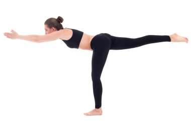 denge kavramı - üzerinde izole yoga poz duran genç kadın 