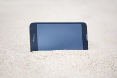 boş ekran kum ile akıllı telefon