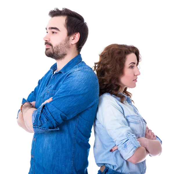 Relacionamento ou conceito de divórcio - retrato da triste jovem casal eu — Fotografia de Stock