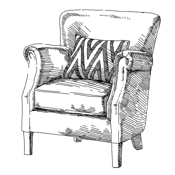 Modern iç el çizim vektör.