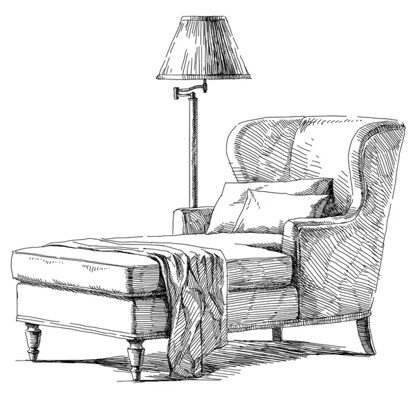 Modern iç el çizim vektör.