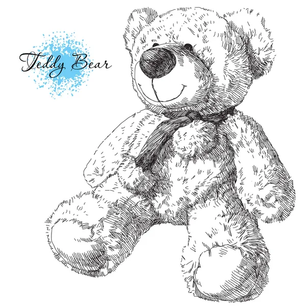 elle çizilmiş bir oyuncak ayı