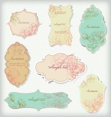 El çizim çiçek vektör çerçeve