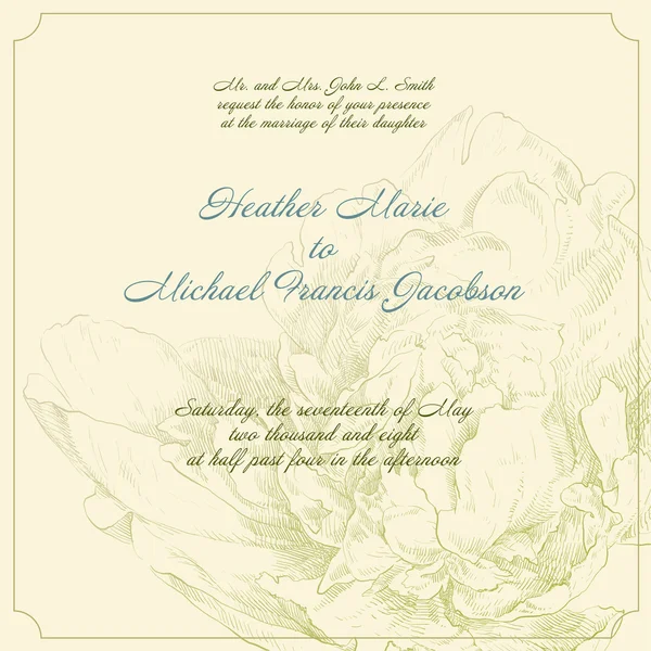 El çizim çiçek vektör çerçeve