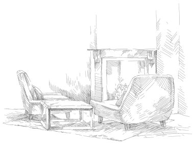 Modern iç el çizimi