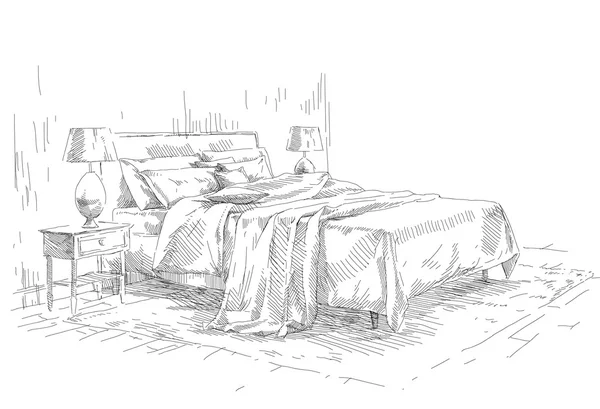 Modern iç el çizimi.