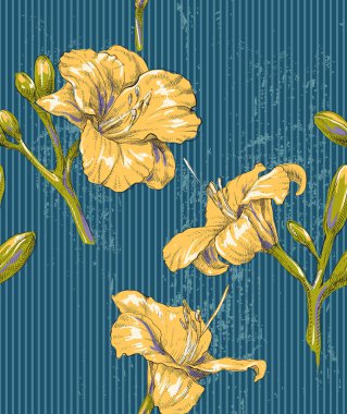 Çiçekli, dikişsiz desen