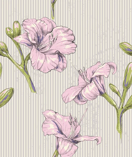 Padrão sem costura vintage floral — Vetor de Stock