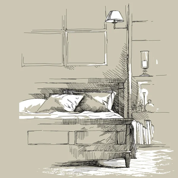 Modern iç el çizim vektör.