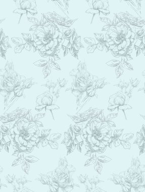 Çiçekli, dikişsiz desen