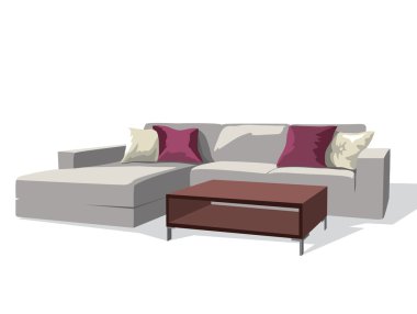 Çeşitli aksesuar ve mobilya ev concept