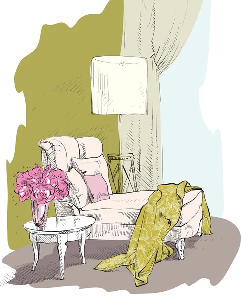 Çeşitli aksesuar ve mobilya ev concept