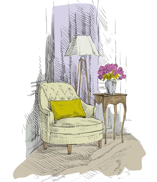 Çeşitli aksesuar ve mobilya ev concept