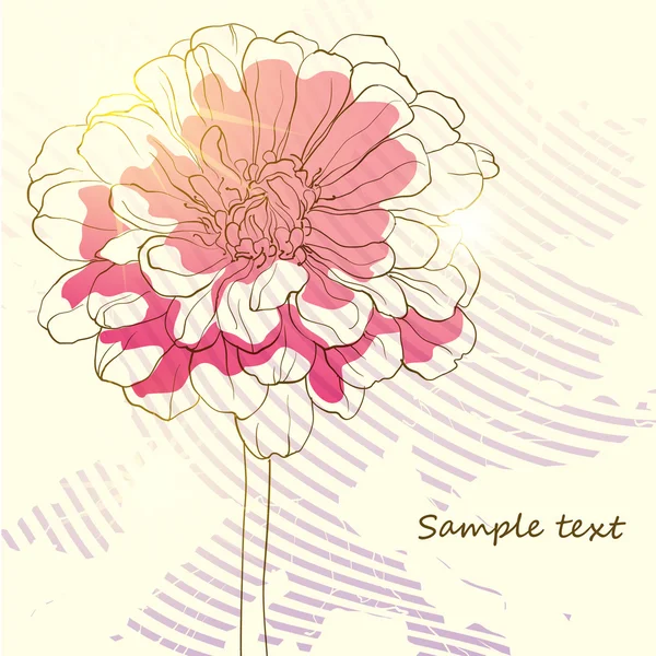 Mano dibujo tarjeta flor vector marcos — Vector de stock