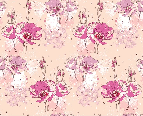 Floral vintage seamless pattern — Stock Vector