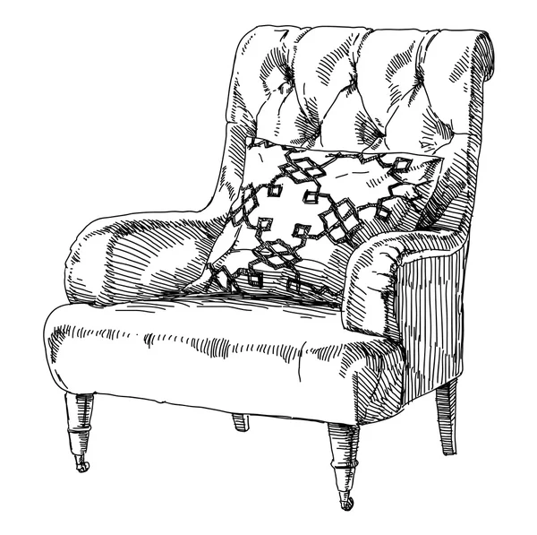 Modern iç el çizim vektör.