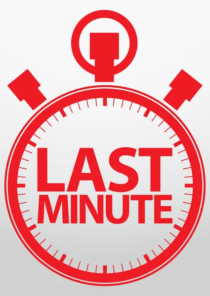 Last minute stopwatch pictogram, vectorillustratie — Stockvector