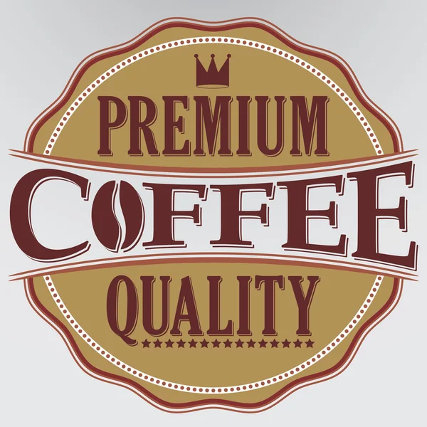 Kaffe premie retro kvalitetsmärkning, vektor illustration — Stock vektor