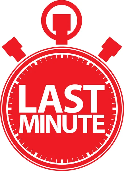 Last minute stopwatch pictogram, vectorillustratie — Stockvector