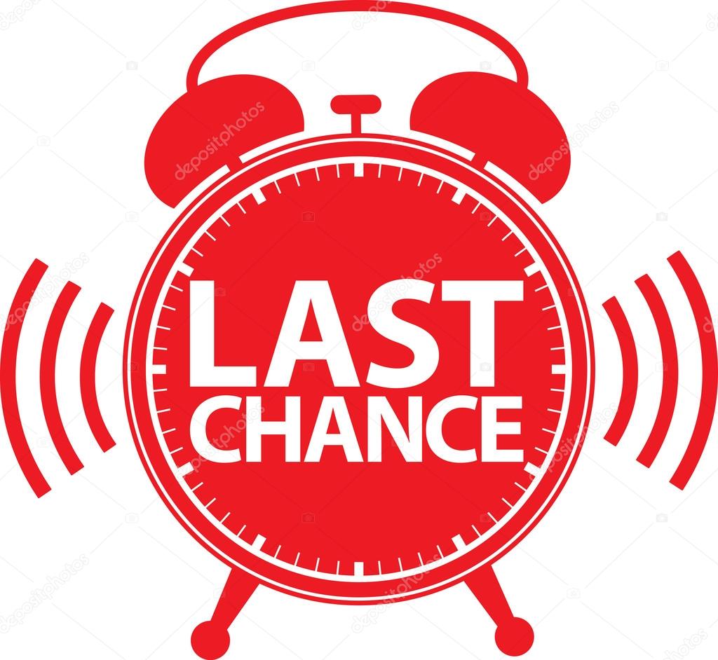 Last Chance Alarm Clock Icon Vector Illustration Stock Vector Image By C Dinozzz