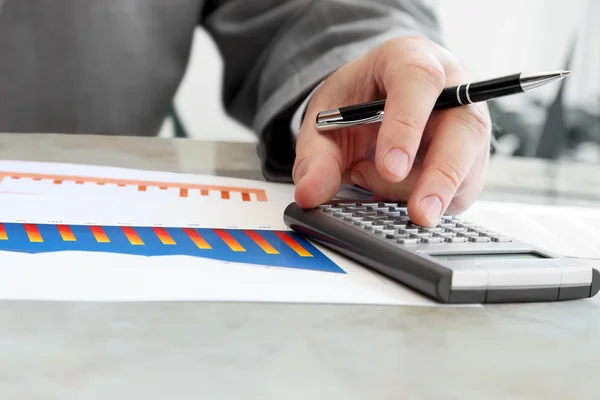 Businessman with Calculator — Stock Photo, Image