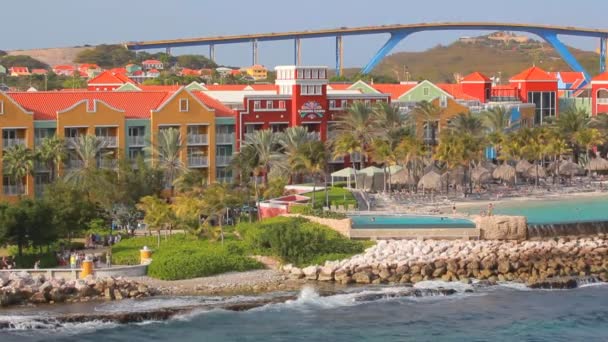 Willemstad Curacao April 2017 Marriott Renaissance Carnaval Resort Casino Queen — 图库视频影像