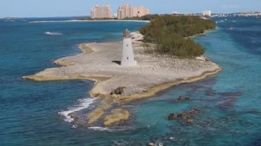 Nassau, Bahamalar 'daki Cennet Adası' ndaki Liman Feneri Manzarası 