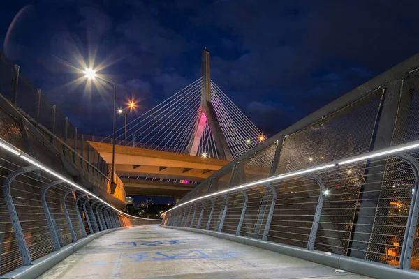 Boston Massachusetts Teki Zakim Köprüsü — Stok fotoğraf