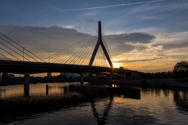 Boston Massachusetts Teki Zakim Köprüsü — Stok fotoğraf