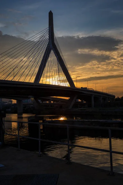 Boston Massachusetts Teki Zakim Köprüsü — Stok fotoğraf