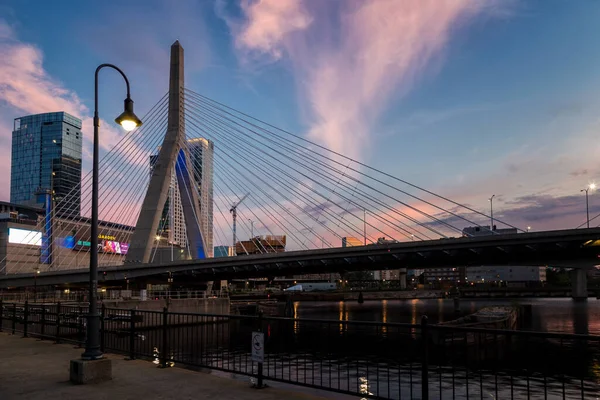 Boston Massachusetts Teki Zakim Köprüsü — Stok fotoğraf
