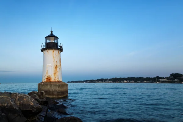 Winter Island Light Salem Massachusetts — Zdjęcie stockowe