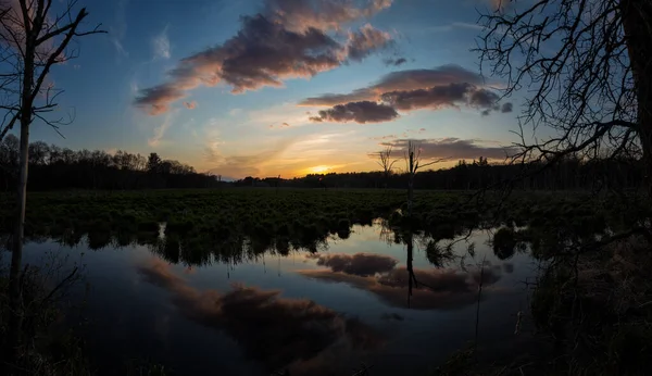 Sonnenuntergang Sudbury Massachusetts — Stockfoto