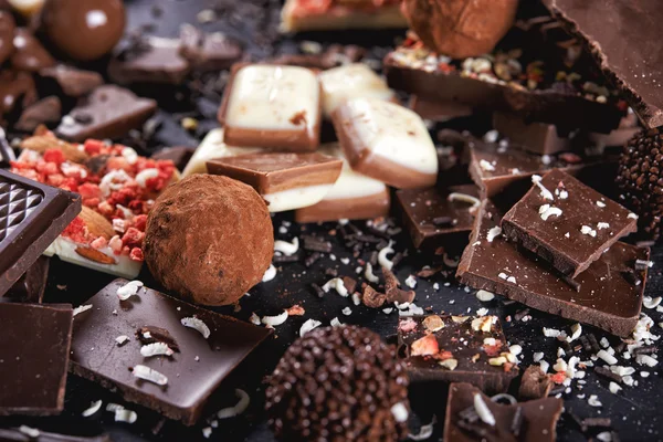 Chocolate candy background — Stock Photo, Image