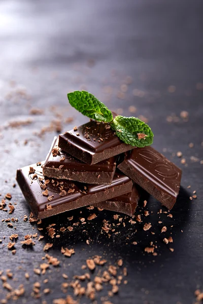 Çikolata ve nane — Stok fotoğraf
