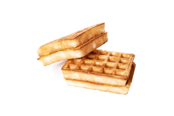 Waffeln isoliert auf weißem Hintergrund — Stockfoto