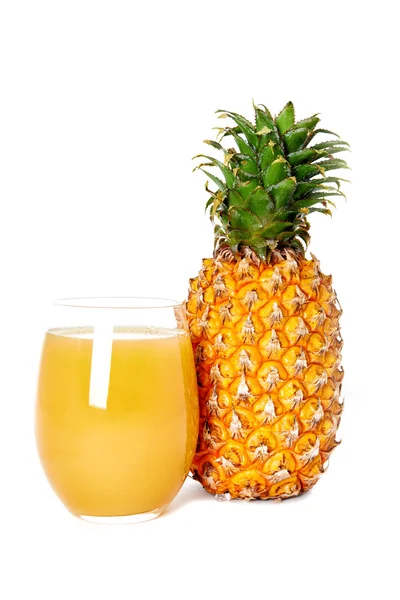 Склянка ананасового соку — стокове фото