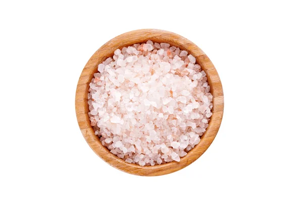 Миска з рожевою сіллю — стокове фото